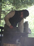 blacksmith at black mt camp
